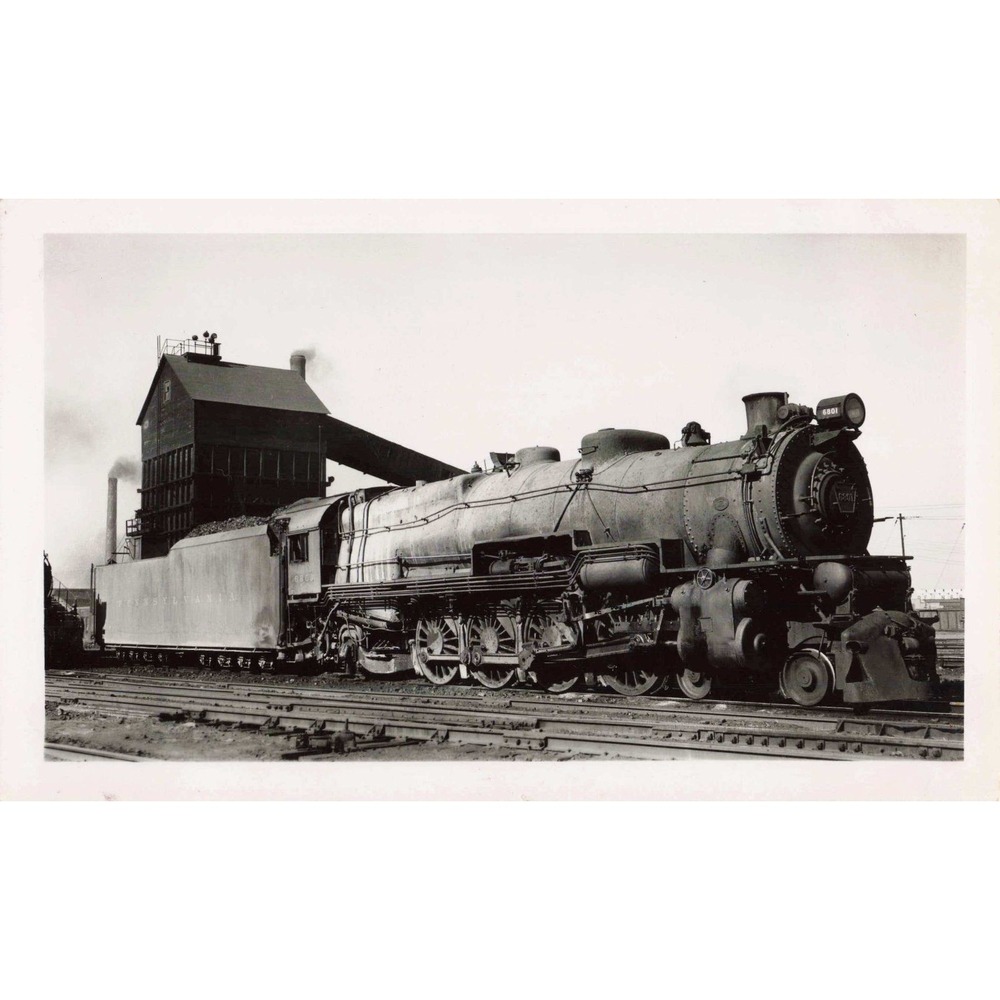 PRR Pennsylvania Railroad #6801 4-8-2 Steam Locomotive Photo Chicago IL 1947